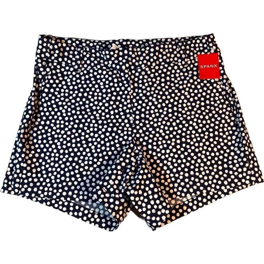 Spanx Sunshine Shorts 4" Navy Painted Dot Size Medium NWT